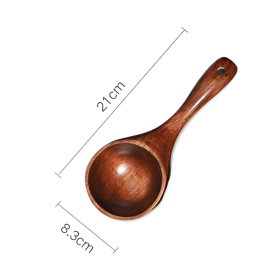 Large Wooden Multi-Purpose Scoop- 1pc — alternate angle view