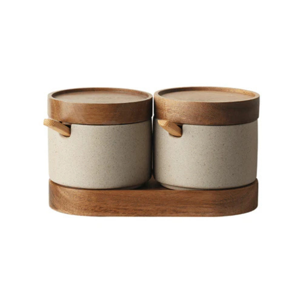 Rustic Ceramic Seasoning Jar Set — additional view