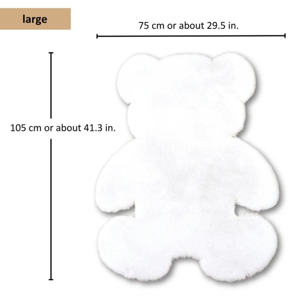 Fluffy Charm Teddy Bear Rug — product feature detail