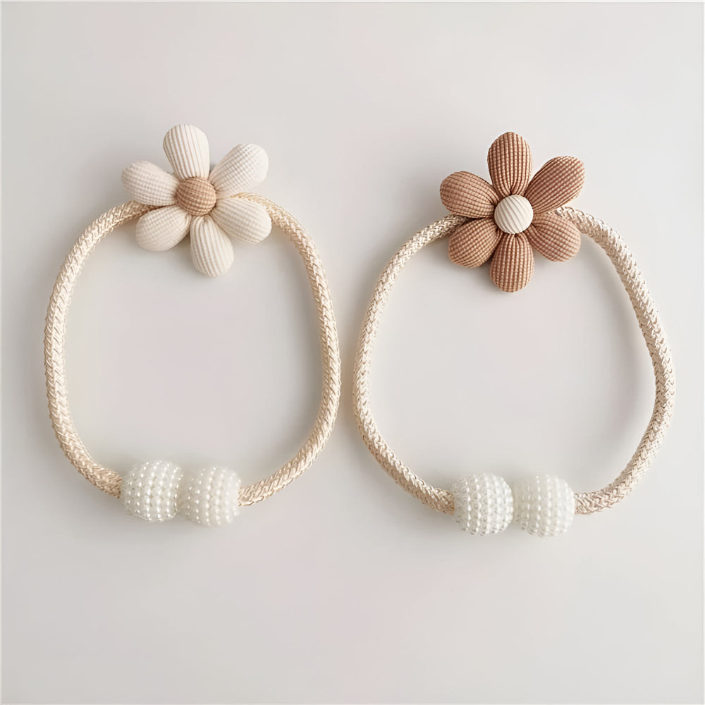 Whimsical Flower Curtain Tie Back — product in use