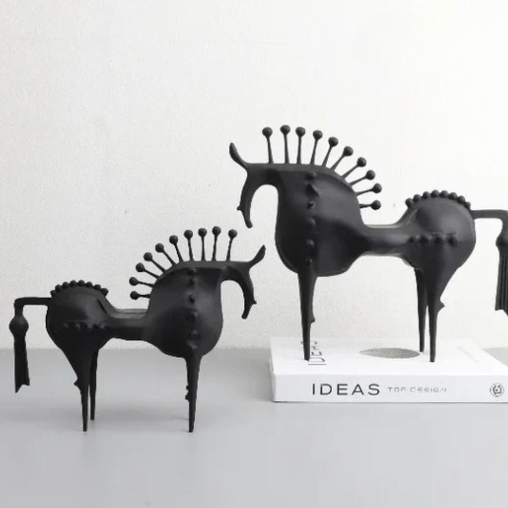 Black Stallion Metal Sculpture — main product photo