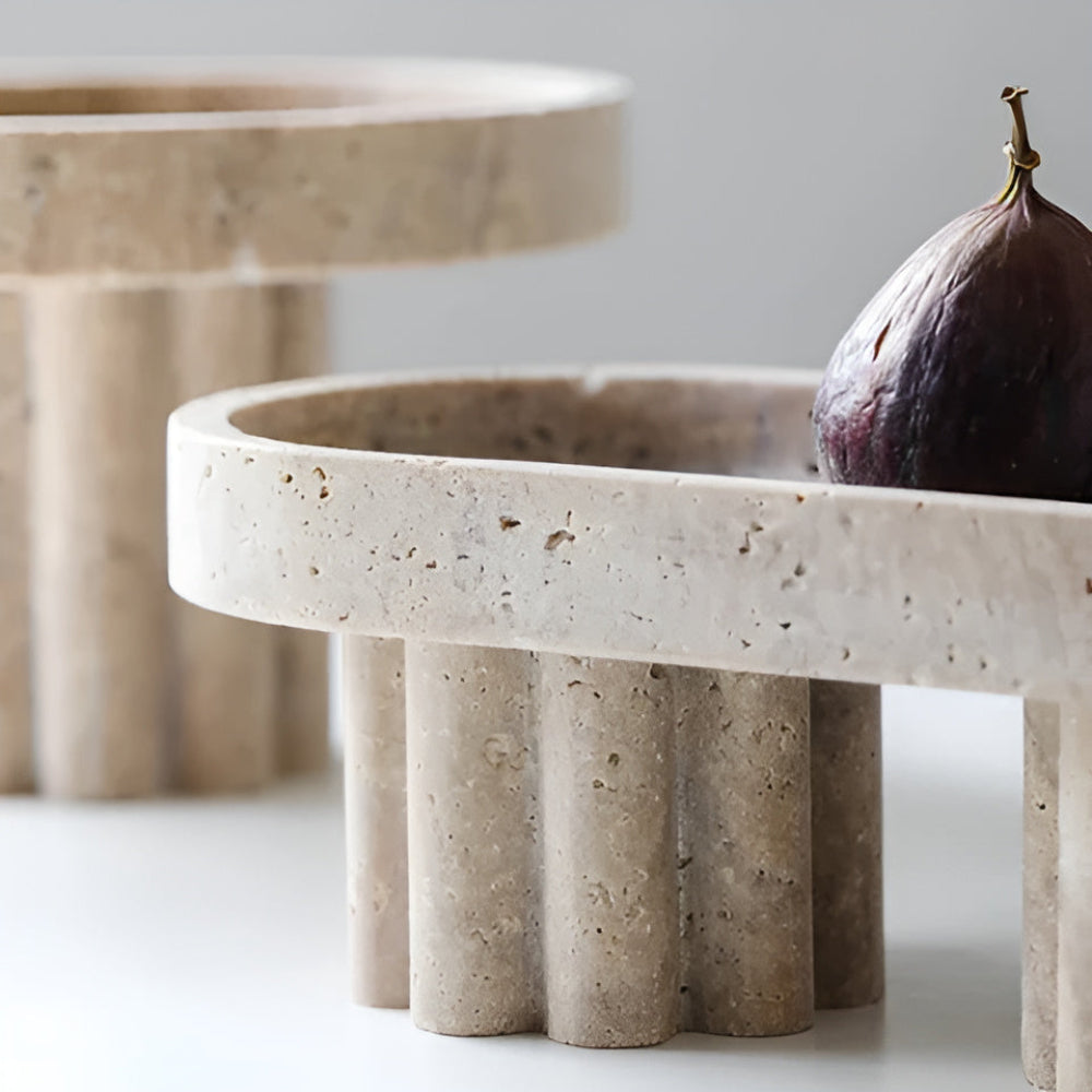 Pietra Natural Travertine Tray — material texture close-up