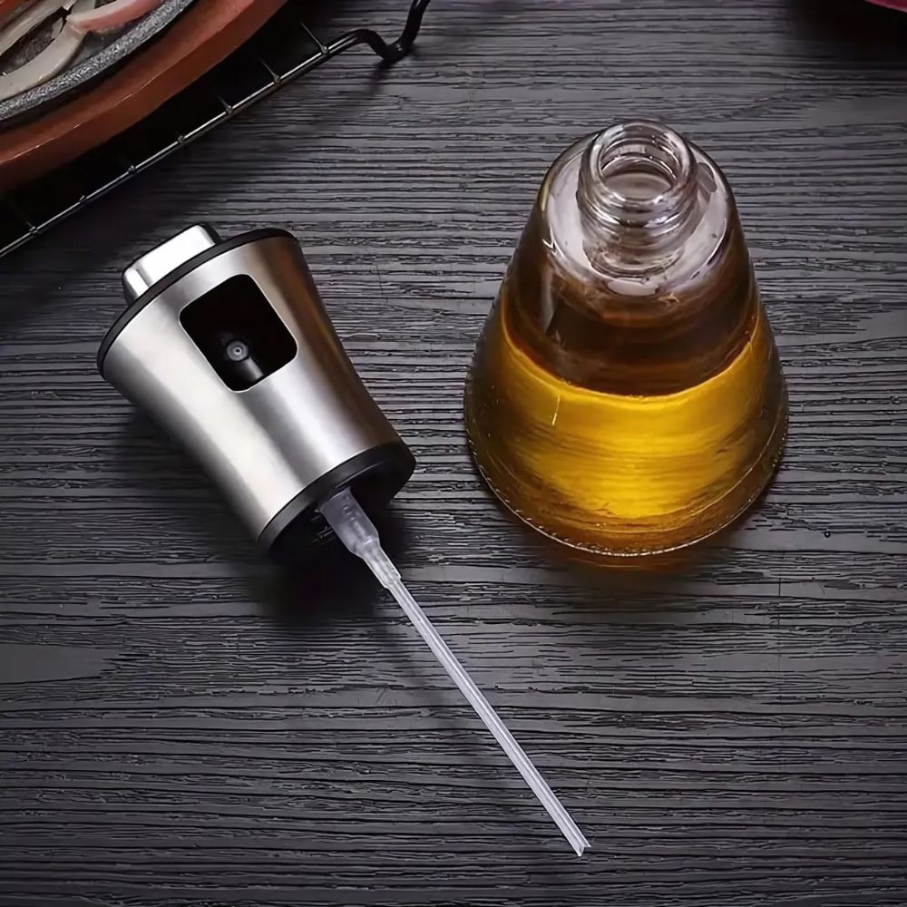 Stainless Crystal Oil Spray Bottle — product detail view