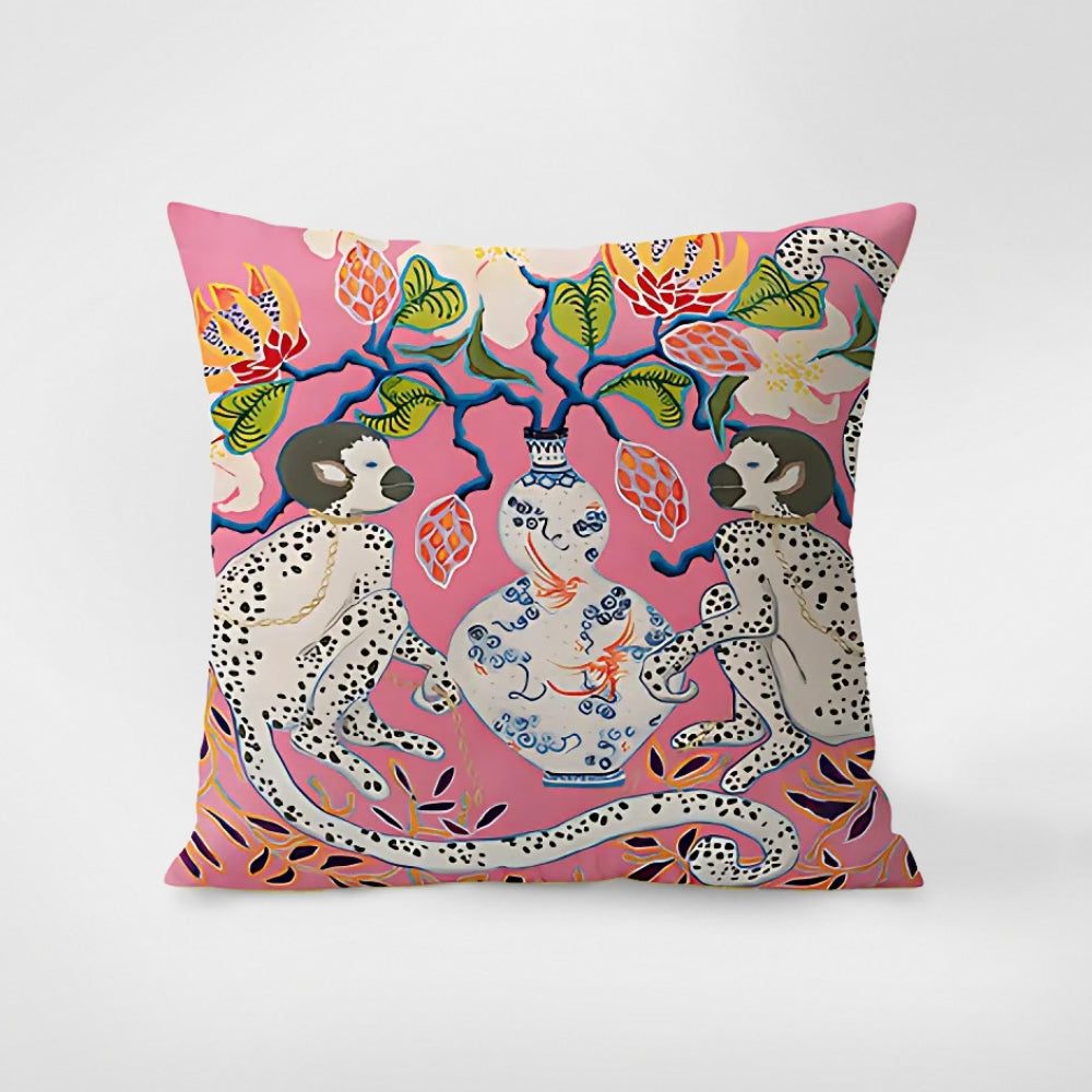 Zebra Tapestry Tassel Cushion Cover — product detail view
