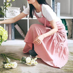 Blossom & Breeze Cotton Linen Apron — alternate angle view