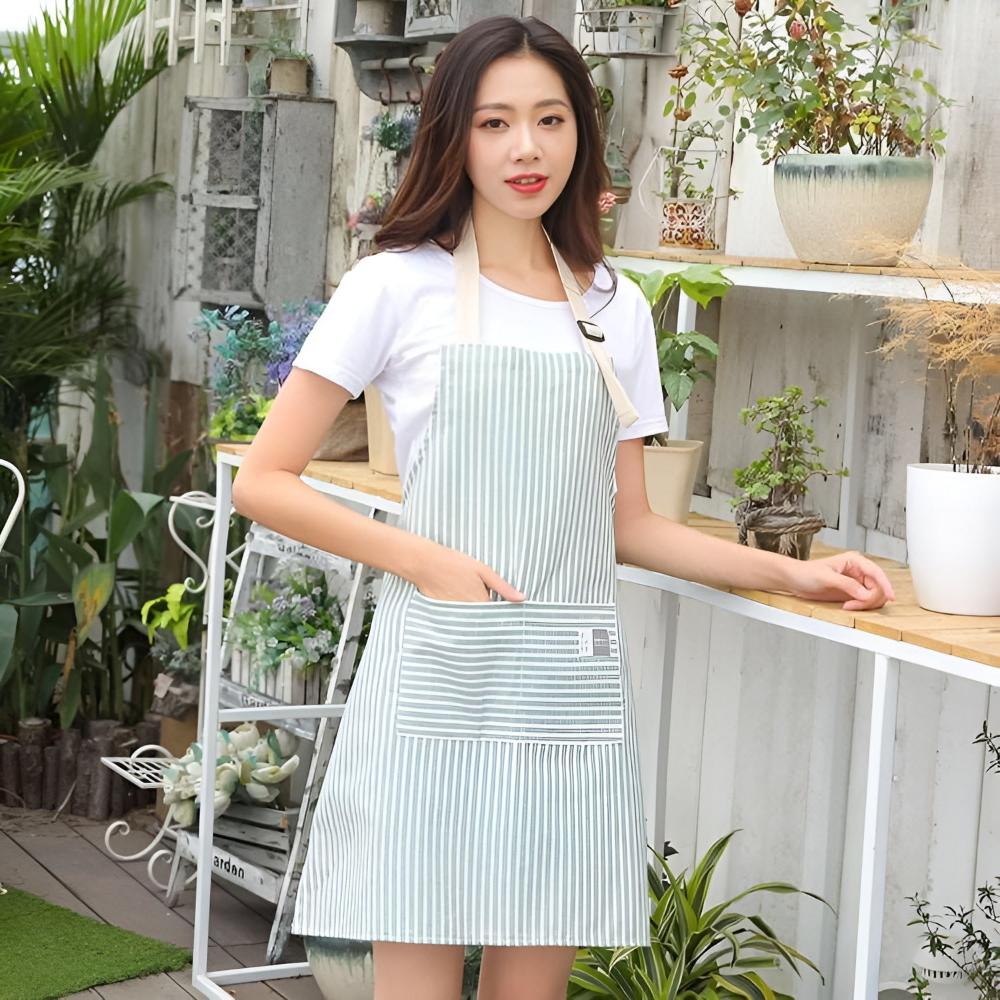 Kawaii Stripes Apron — lifestyle shot