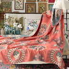 Blossom Radiance Circle Cotton Blanket — main product photo