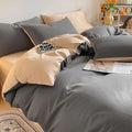 Lustova Cotton Quilt Cover | 3pcs Set — material texture close-up