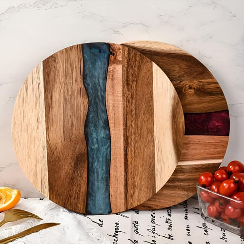 Artisan Epoxy Round Wood Chopping Board — main product photo