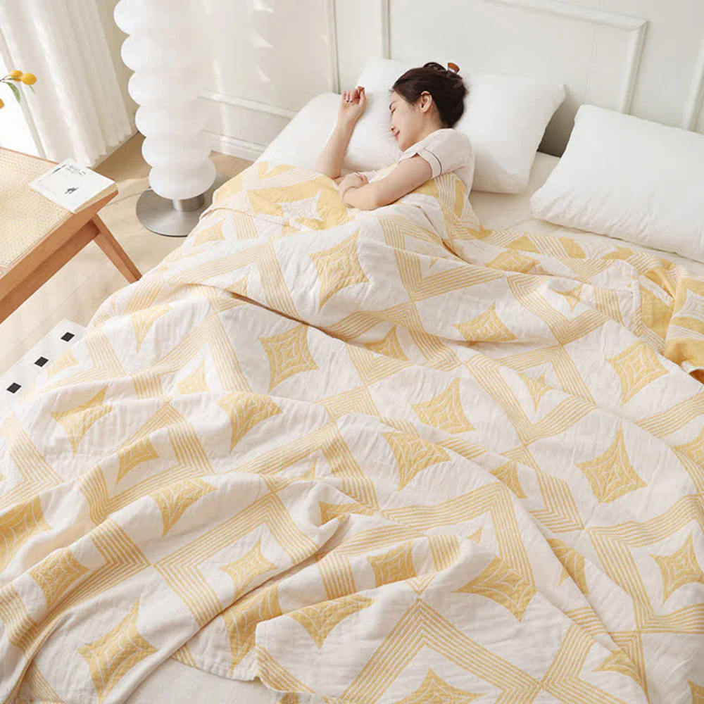 Diamond Geometric Pattern Blanket — product detail view