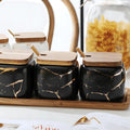 Royal Vein Porcelain Spice Jar Set — alternate angle view
