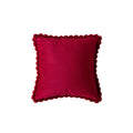 Velvet Pom-Pom Trim Cushion Cover — additional view