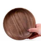 Handcrafted Walnut Wood Plate — additional view