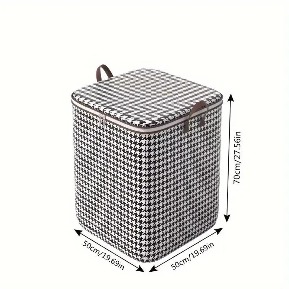 Houndstooth Collapsible Storage Box — alternate angle view