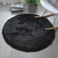 Round Cloud Soft Plush Rug — size and scale reference