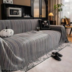 Regal Stripes Chenille Sofa Cover — lifestyle shot