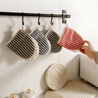 Striped Heat-Resistant Kitchen Mitts — lifestyle shot