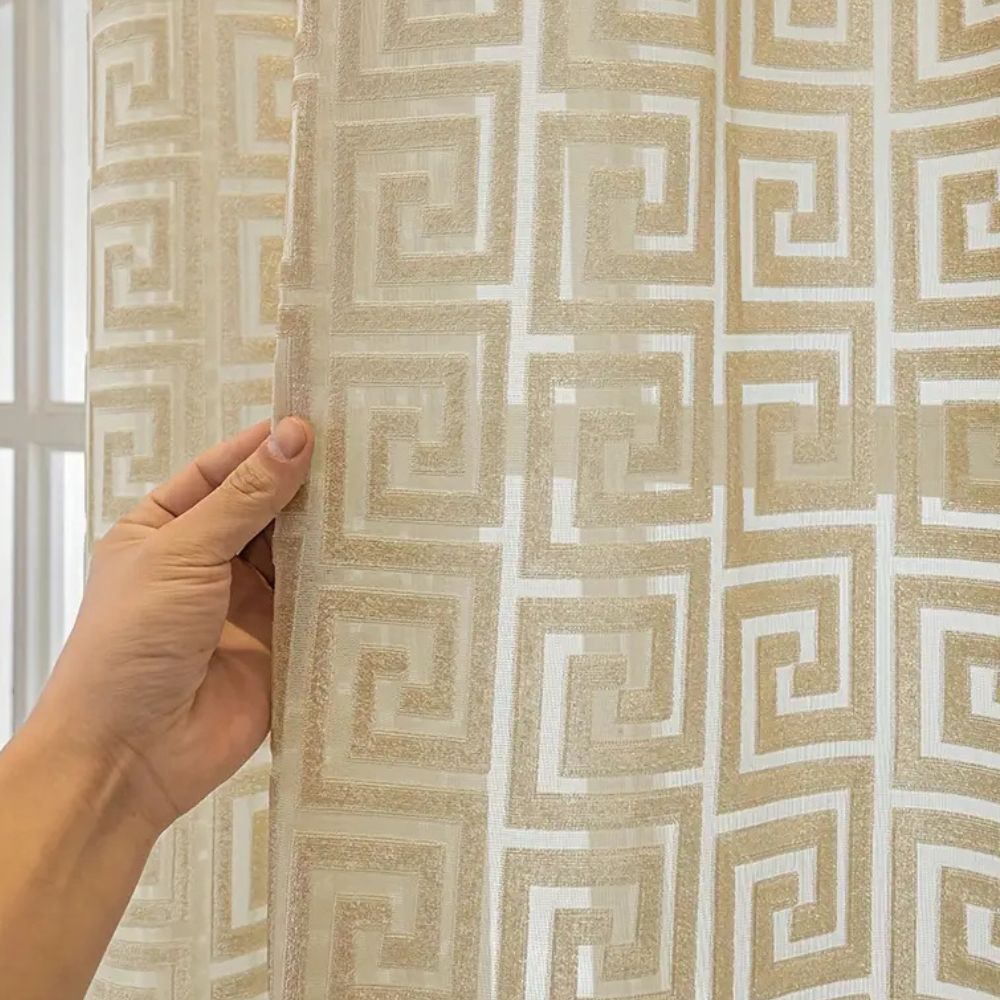 Imperial Maze Embroidered Curtain — additional view