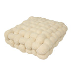 Plush Woven Knot Boucle Cushion — product close-up
