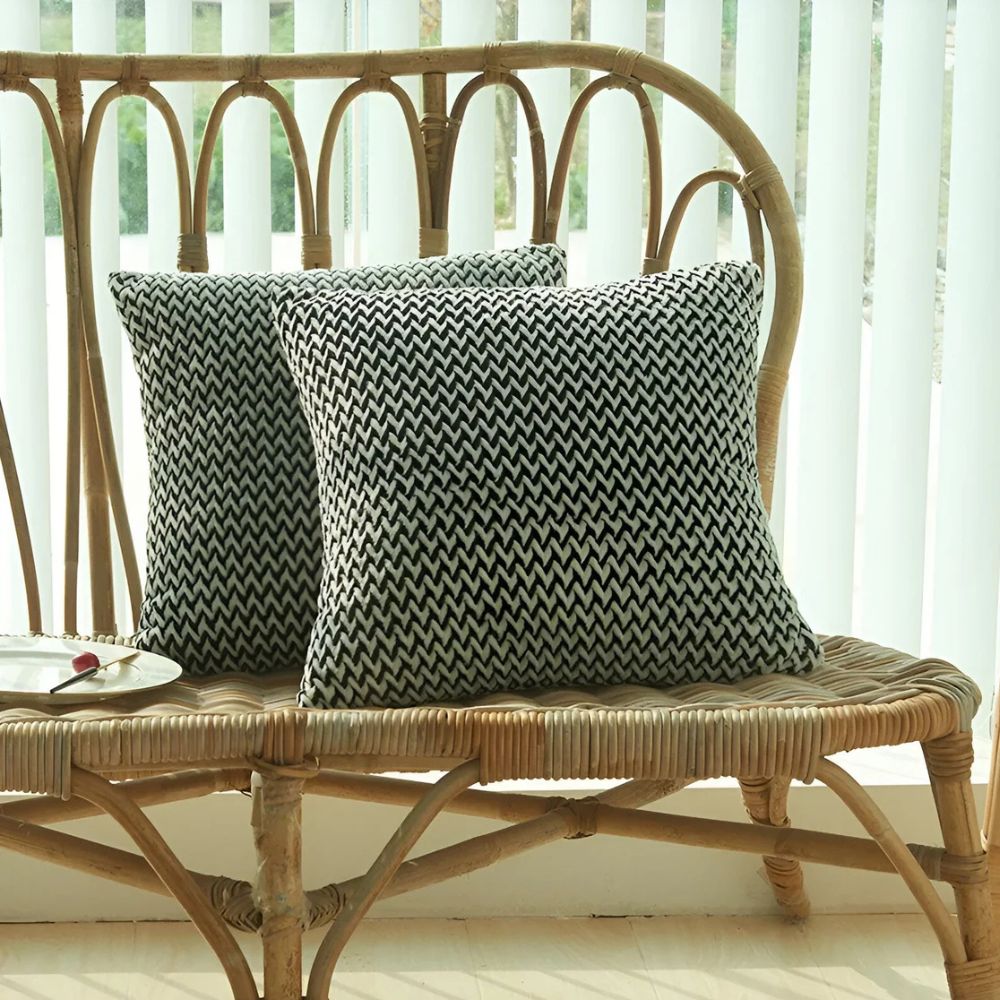 Lush Chevron Cushion Covers — additional view