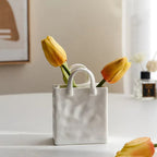 Tote-Style Ceramic Vase — product feature detail