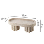 Pietra Natural Travertine Tray — alternate angle view