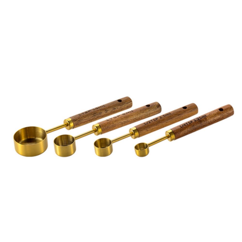 Golden Measuring  Spoon Set — alternate angle view