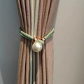 Lustrous Pearl Curtain Tie Back | 2 Pcs Set — material texture close-up