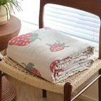 Strawberry Gauze Cotton Blanket — lifestyle shot