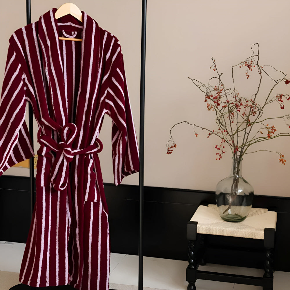 Allure Stripe Unisex Bathrobe — main product photo