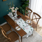 Festive Pine Tree Tassel Runner — size and scale reference