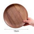 Handcrafted Walnut Wood Plate — lifestyle shot