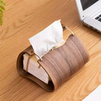 Wooden Brass Tissue Holder — product in use