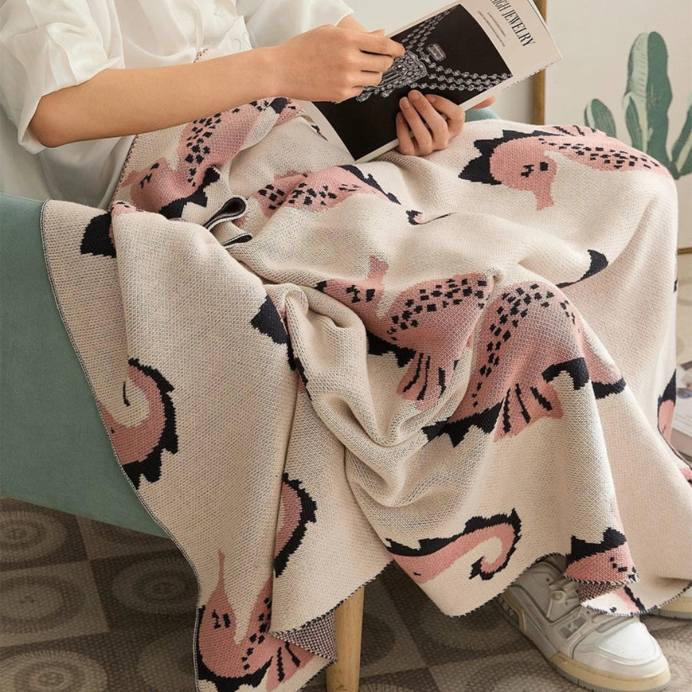 Nautical Seahorse Throw Blanket — product feature detail