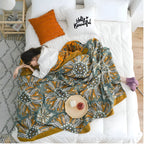 Boho Bloom Reversible Soft Quilt — product detail view