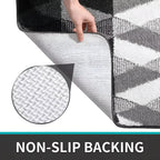 Soft Microfibre Non-Slip Geometric Rug — material texture close-up