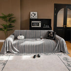 Regal Stripes Chenille Sofa Cover — additional view