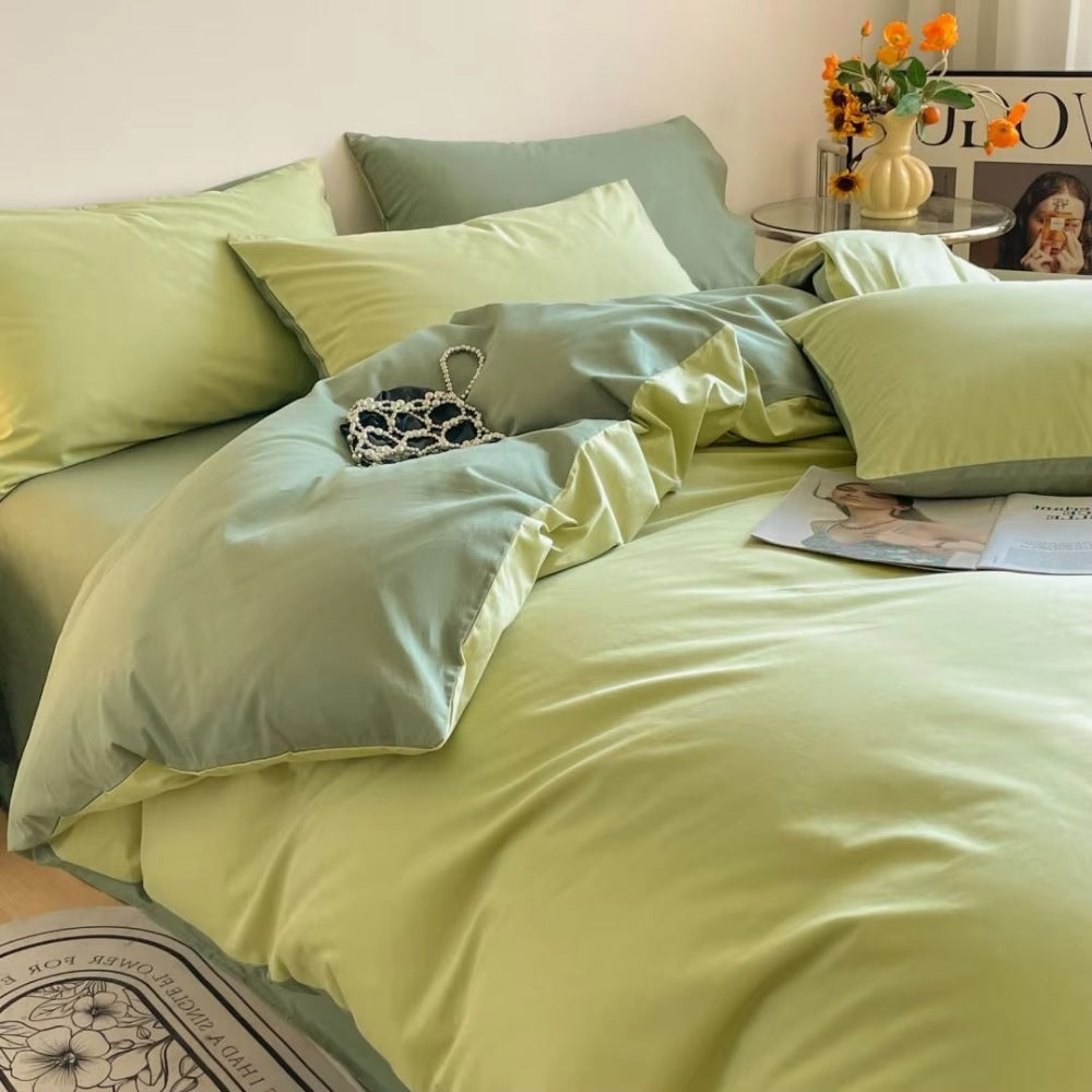 Lustova Cotton Quilt Cover | 3pcs Set — alternate angle view