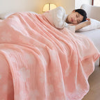 Four Clover Leaf Cotton Blanket — product feature detail