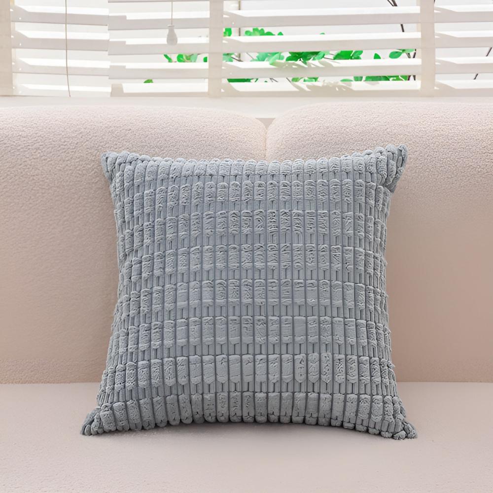 Plush Ridge Cushion Covers — material texture close-up