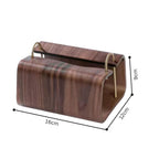 Wooden Brass Tissue Holder — material texture close-up