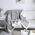 Fluffy Stripes Sherpa Blanket — alternate angle view