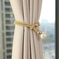 Lustrous Pearl Curtain Tie Back | 2 Pcs Set — size and scale reference