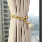 Lustrous Pearl Curtain Tie Back | 2 Pcs Set — size and scale reference