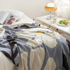 Scandinavian Bold Floral Print Blanket — size and scale reference