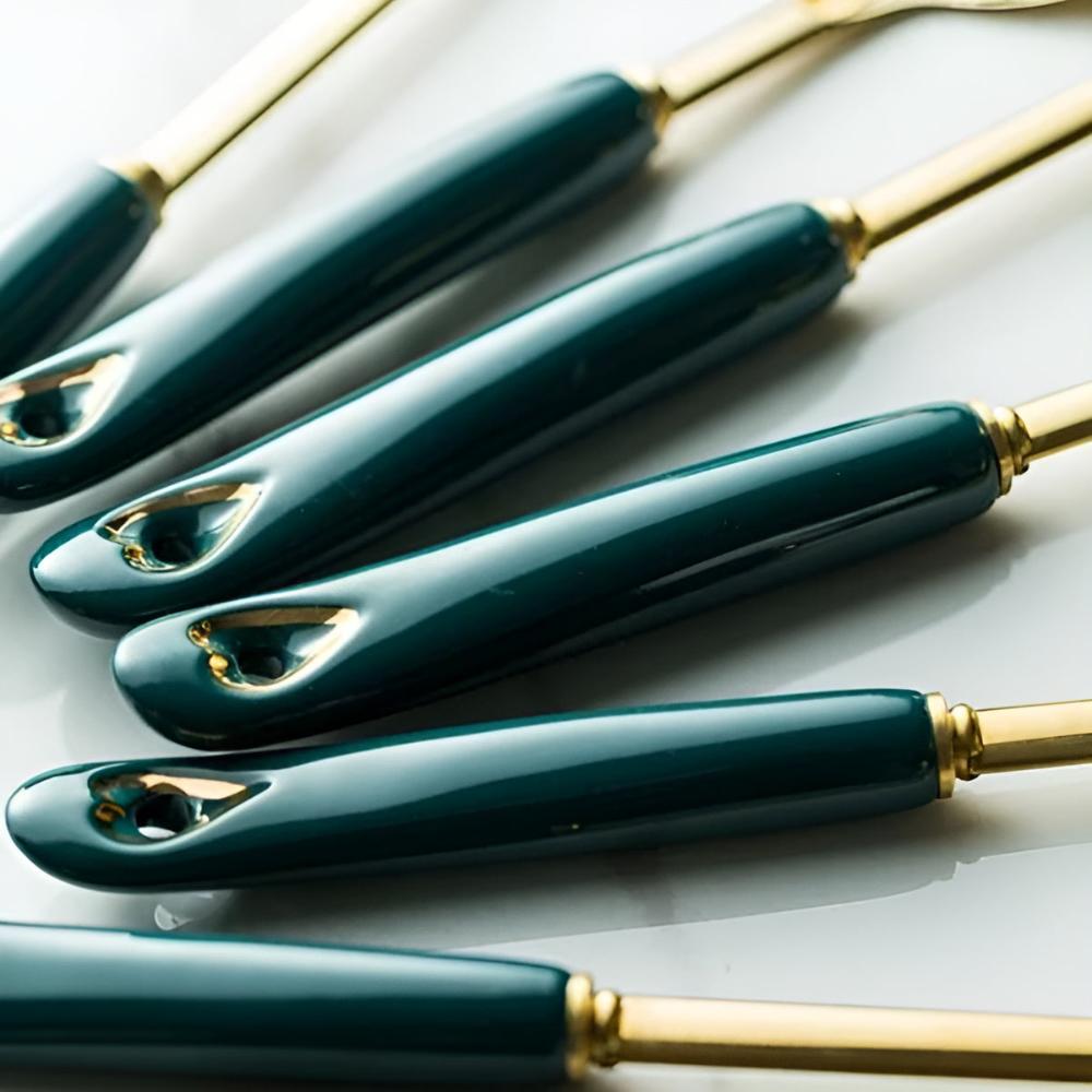 Golden Stainless Steel Utensil Set — alternate angle view