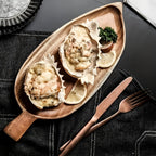 Leaf-Shaped Wooden Serving Plate — product close-up