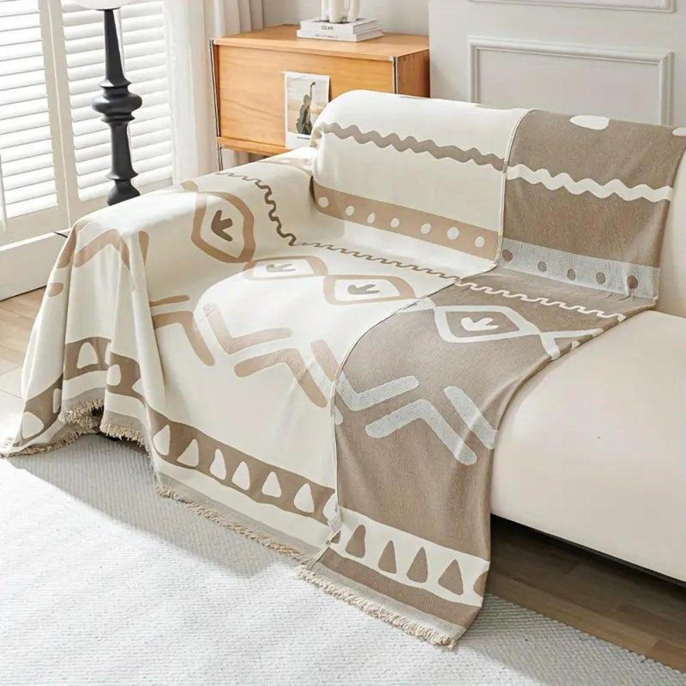 Bohemian Reversible Sofa Cover — material texture close-up