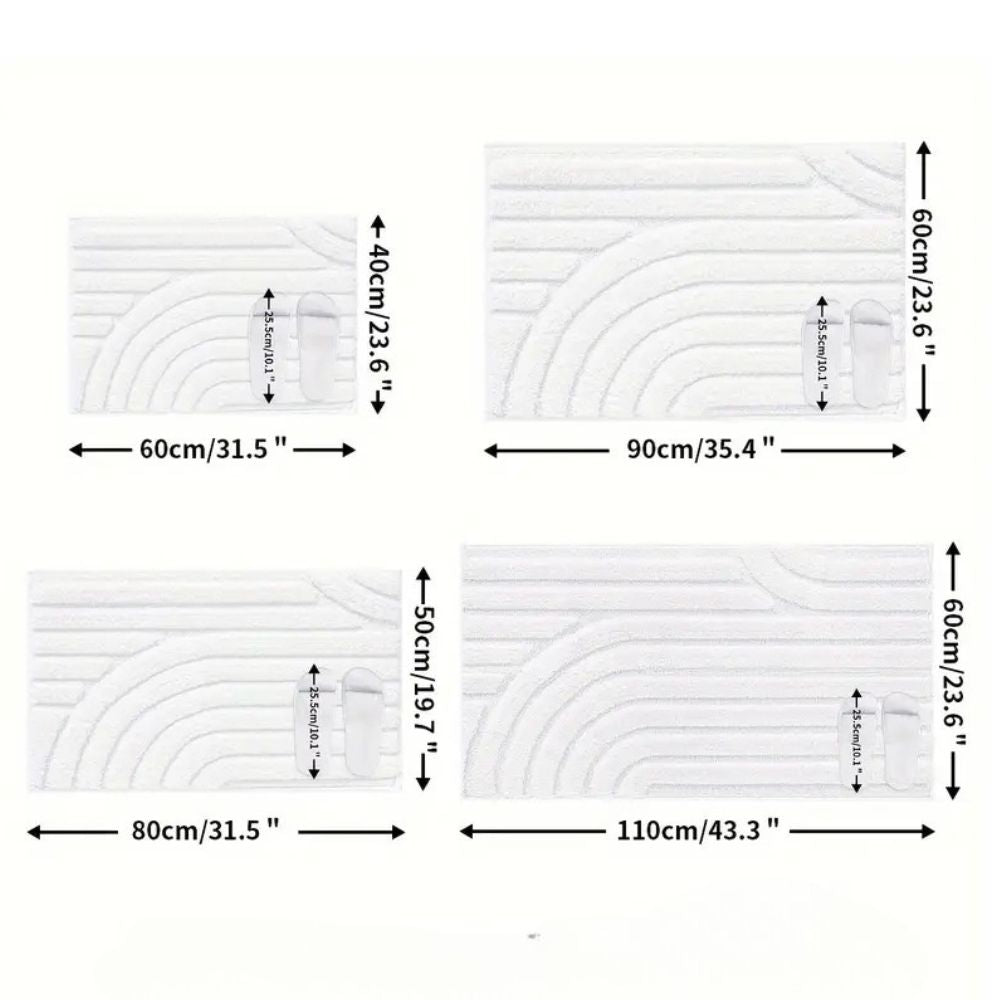 Cloud Luxe Flocked Bath Mat — lifestyle shot