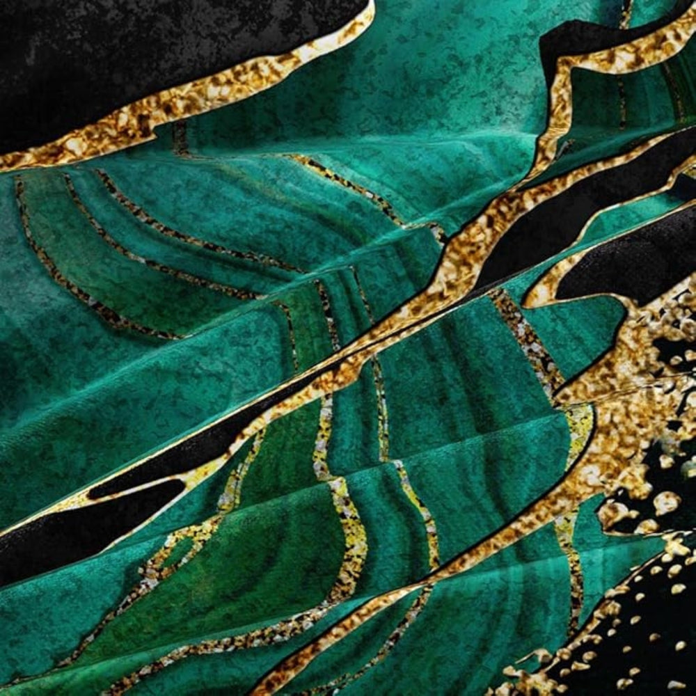 Jade Opulent Gold Accent Quilt Cover Set — product close-up